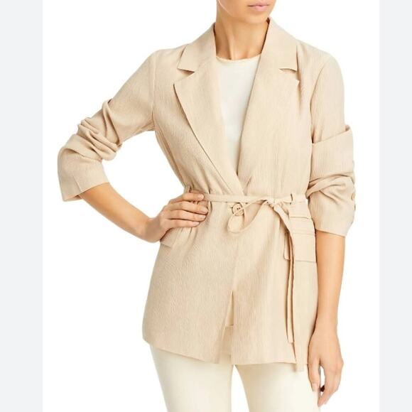 Avec Les Filles Slub Business One-Button Blazer M Casual Minimalist Office - Picture 1 of 11